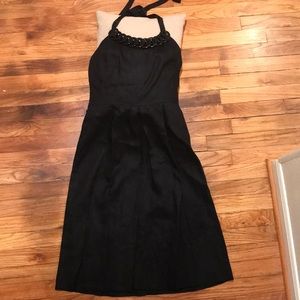 Black Linen Halter dress